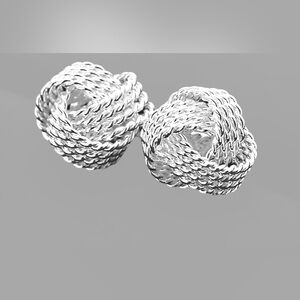 Elegant Sterling Silver Love Knot Earrings